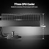 ID-COOLING IS-77-XT Black Low Profile CPU Air Cooler, 77mm Height, 6 Heatpipes, 120mm Slim PWM Fan, Compatible with Intel LGA1700/1200/115X & AMD AM5/AM4 Ideal for SFF & Mini-ITX PCs