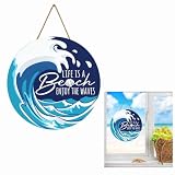 ARYIMYDP Decoración Colgante de Madera – Tema Verano y Surf, Motivo de Playa para Hogar