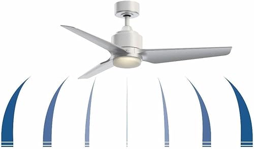 Miniatura 6 de Fanimation TriAire Custom - Ventilador de techo de 3 aspas, 12.42 pulgadas de alto y 48 pulgadas de ancho, acabado blanco mate, color blanco mate