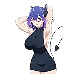 EARLFAMILY 5.1'' for Vermeil Sexy Girl Car Stickers Anime Waterproof Personality Decal Trunk Bumper Motorcycle Vinyl Car Wrap