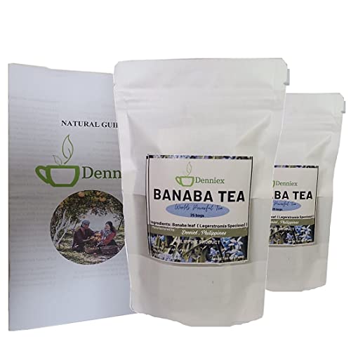 Denniex Banaba Tea Leaf Bags Γ’β¬β Extract Organic Γ’β¬β(50 pcs) Philippine Product Γ’β¬β Bundled with Natural Guide (2 pack) Denniex Banaba Tea Leaf Bags Γ’β¬β Extract Organic Γ’β¬β(50 pcs) Philippine Product Γ’β¬β Bundled with Natural Guide (2 pack)