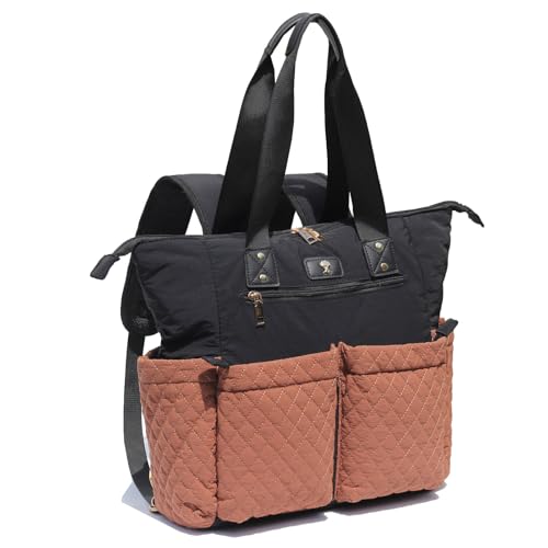 Image of ESVAN Diaper Tote Bag Totepack Backpack 2 in 1 for Women Multifunctional Large Capacity with Insulated Pockets Travel | Multifunctional, Travel