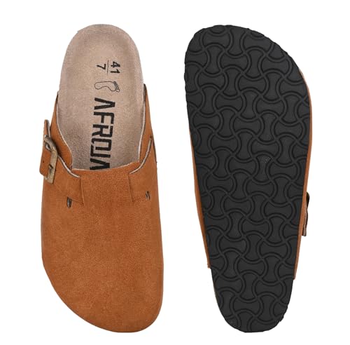 Image of AFROJACK Men's Leather Sandals Lightweight With EVA Sole