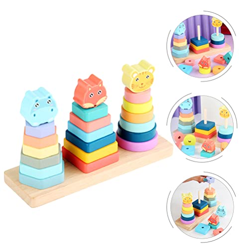 TOYANDONA 1 conjunto de empilhamento torre bebê empilhamento forma de brinquedo triagem de brinquedo