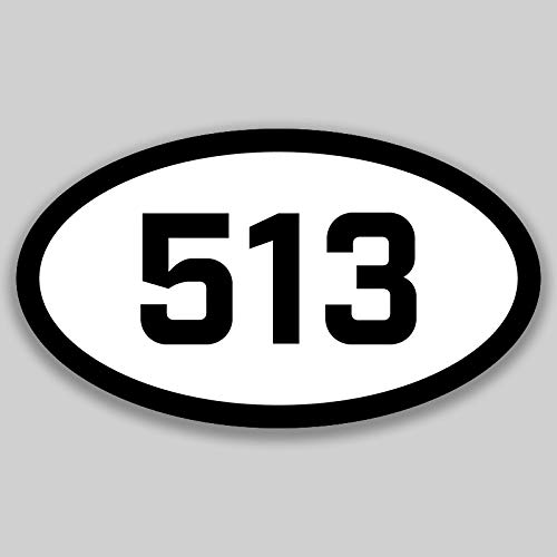 DHDM 513 Area Code Sticker Ohio Cincinnati Fairfield