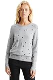 C&A Damen Pullover Rundhalsausschnitt Viskose|Stretch|Nylon Gemustert hellgrau-Melange XL