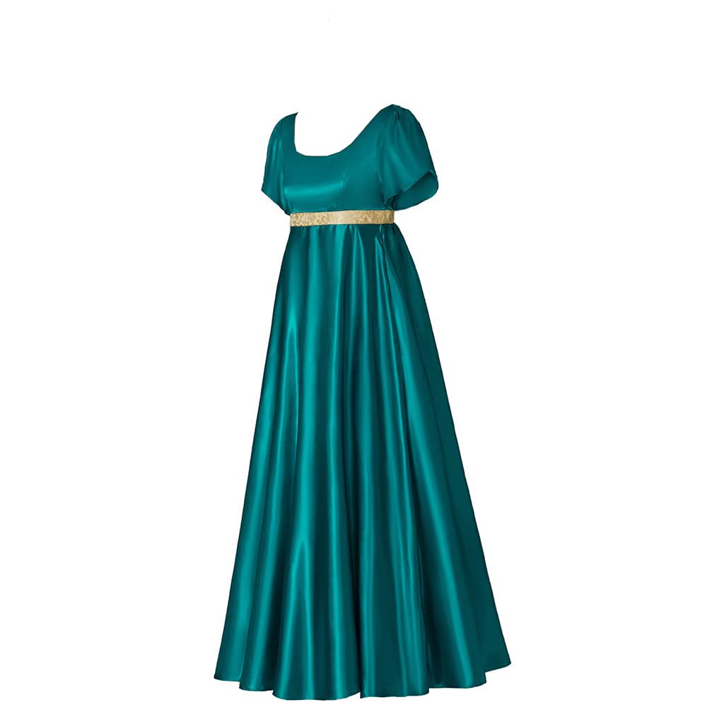 kinstell Vestidos de regencia para mujer, vestido de satén vintage de los años 1800, vestido de fiesta de té victoriano