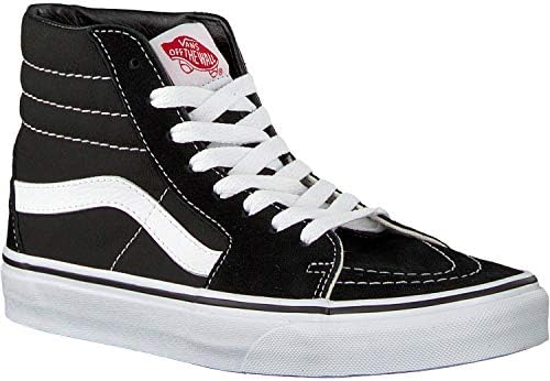 Vans Unisex Sk8-Hi Black/Black/White Skate Shoe 8.5 Men US / 10 Women US | Image 1