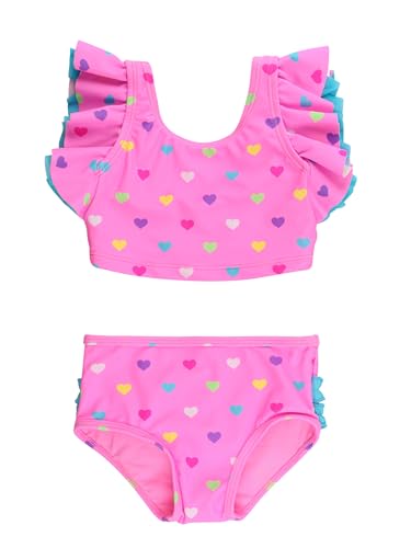 Image of RuffleButts Baby /Toddler Girls UPF50+ Waterfall Tankini Two Piece Swimsuit
