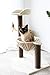 Catry 3-Level Cat Tree with Feather Toy - Small Cat Hammock, Scratching Posts, 15lbs Capacity, Beige