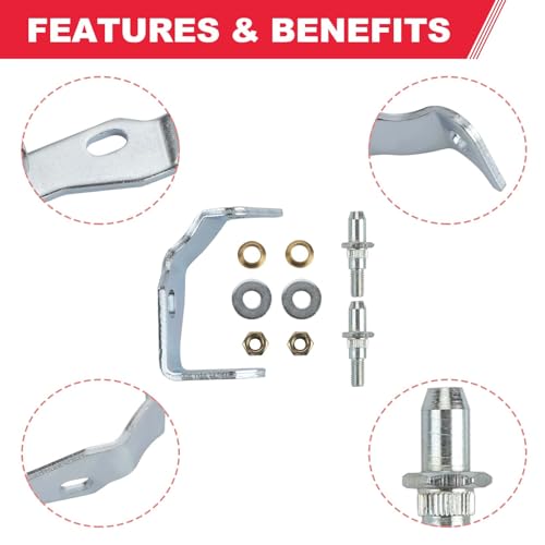 38456 Front LH Driver Side Door Hinge Pin and Bushing Kit Fits for Chevy Silverado GMC Sierra Yukon Cadillac Replaces# 6038456 89025539