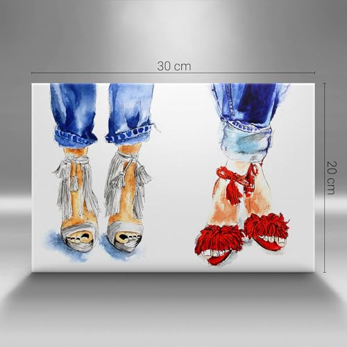 Tableaux 30x20cm talons hauts pour femmes Wallfluent déco murale