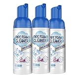 Disgorgante per Scarichi in Schiuma 60ml,Detergente per Scarico,Stura Lavandini e Tubi Schiumogeno ad Azione Rapida,Per Cucina,Lavabo,WC,Vasche 3PC