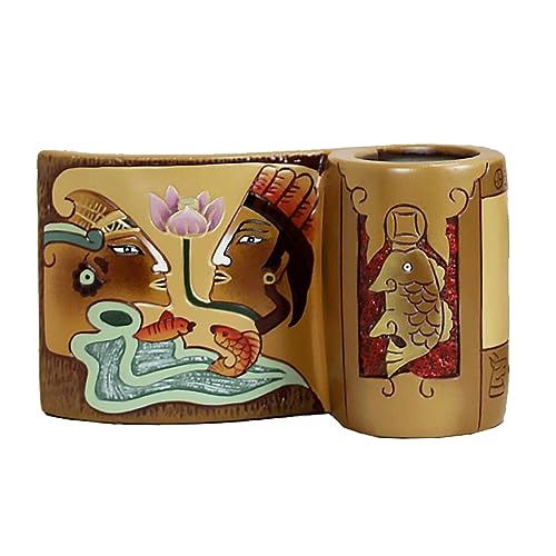 Porte-plume céramique artisanat, accessoire bureau et objet décoration pour calligraphie