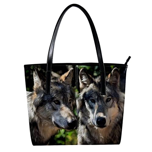 Sac à main fourre-tout loup gris exprimez votre style unique