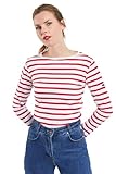 La marque de qualité Armor Lux Femme Crozon T-shirt, Multicolore (Blanc/Braise 320), XL EU