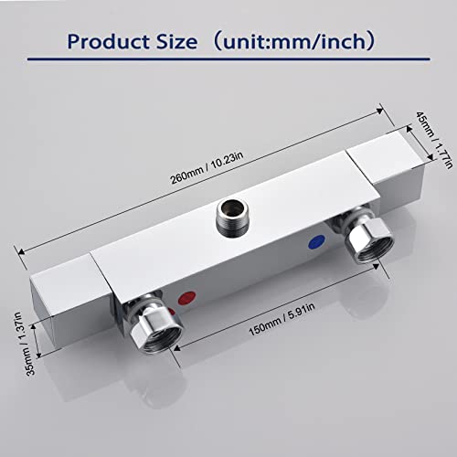 Duscharmatur Solepearl Duschthermostat mit Temperaturregelung und Durchflusseinstellung