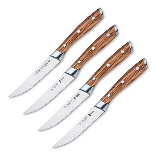 PracticDomus 3 Claveles Kobe Steakmesser Set, 4-teilig