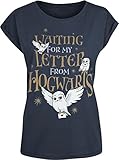 Harry Potter Hogwarts Letter Frauen T-Shirt dunkelblau M