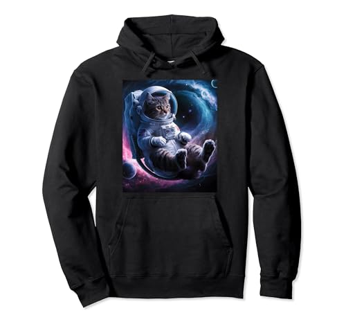 Katronaut Katze Astronaut Deep In Space Kosmische Geschenke Pullover Hoodie