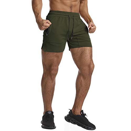 image for EVERWORTH Men's Solid Gym Workout Shorts Bodybuilding Running Fitted T