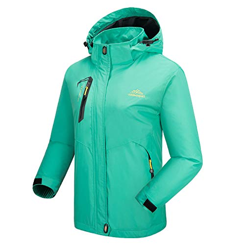 Chaqueta impermeable ligera con capucha transpirable para montaña mujer 6