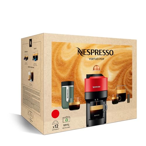 Nespresso Machine à Café Krups Vertuo POP Blanche Cafetière à Capsules YY4889FD