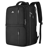 MATEIN Bagage Cabine 55x35x20cm, Compartiment Chaussures Sac a Dos Voyage Ordinateur 18,4 Pouces USB Charge Antivol, AirFrance/Lufthansa Sac a Dos Voyage Cabine Avion Affaires Randonnée Unisexe, Noir