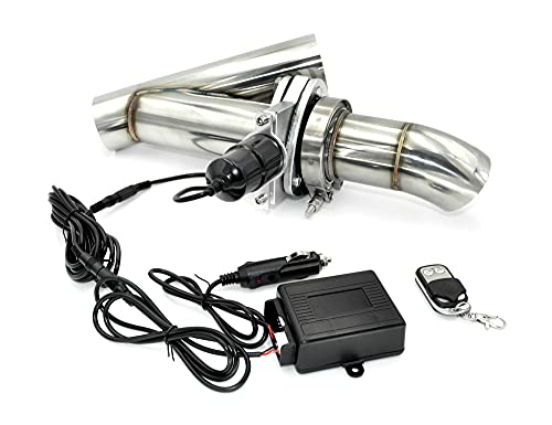 Klappenauspuff 76 mm Auspuffklappe Elektrisch Edelstahl Klappen Klappensteuerung Auspuff Exhaust Cut Out Abgasklappe Komplettset