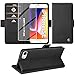 Handyhu00fclle fu00fcr iPhone SE 2022/2020 iPhone 8/7 Hu00fclle mit Schutzfolie, Standfunktion Kartenfach Wallet Premium Leder Schutzhu00fclle iPhone 7/8/SE 4.7 Zoll Flip Case Cover Stou00dffeste Klapphu00fclle (Schwarz)