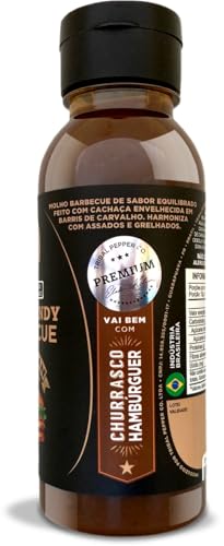 Kit 3 molhos: Barbecue Old Brandy, Pimenta Caribenha Habanero Yellow e Sweet Chili