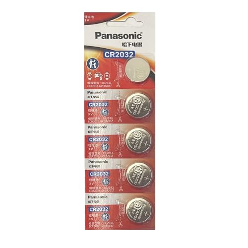 Panasonic CR2032 Lithium Cell Button Battery (5 Pieces)
