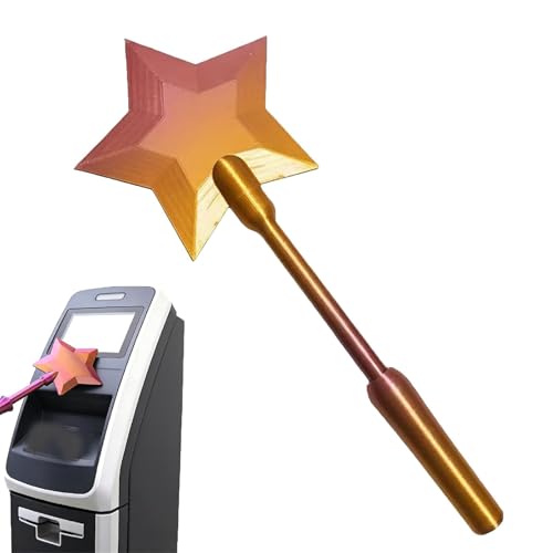 AUYFUA Credit Card Wand Magic Wand Card Holder with Tap to Pay Feature Pink Gold Design for Cosplay Events and Daily Use Suitable Bank Card Storage Solution