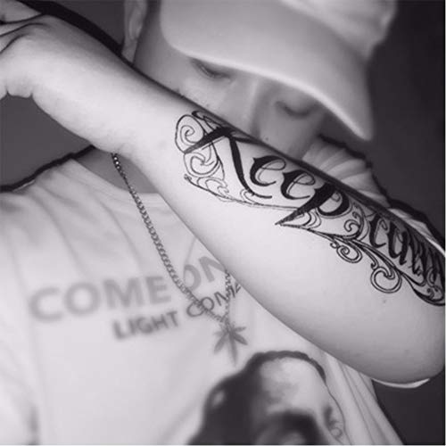 ELANE 19 Sheets Tramp Stamp Temporary Tattoo,Fake Temporary Tramp Stamp Tattoo Stickers for Women Grils Men