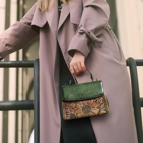 Image of EXOTIC Premium Vintage Embossed Floral Flap Desing Sling Bag For Women