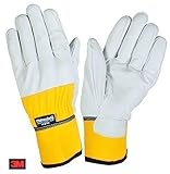 Thermo-Arbeitshandschuhe 3M Thinsulate Lederhandschuhe Handschuhe Montage Winter, Größe:11
