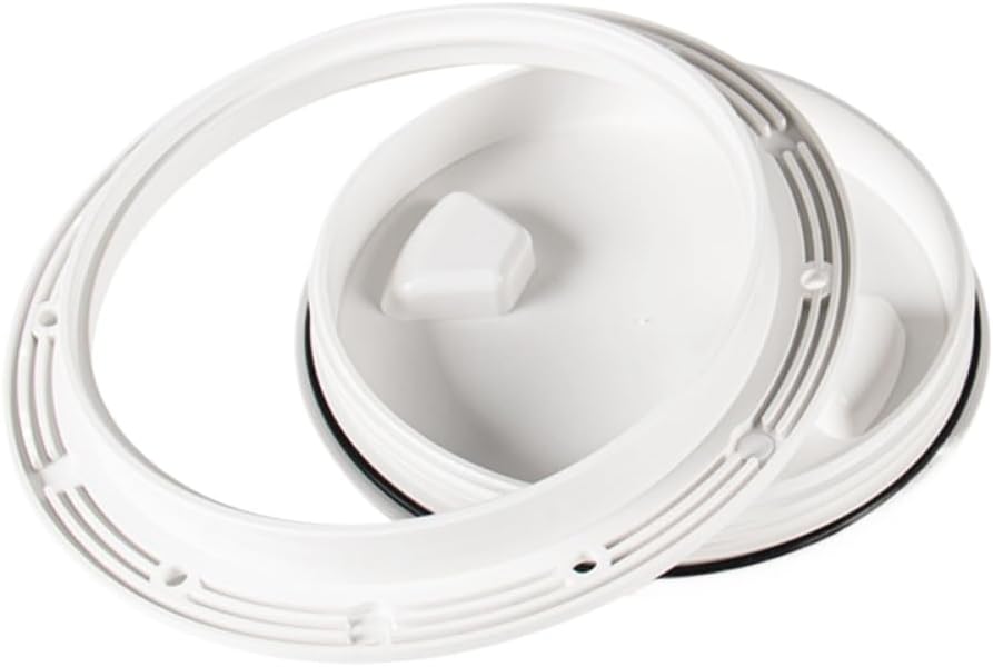 6 Inch Marine Boat Access Hatch Cover Twist Screw Out Deck Plate ABS Round Inspection Hatch Compatible with Boats