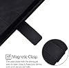 Funda de cuero para Samsung Galaxy A57, funda tipo cartera con patrones geométricos, 3 ranuras para tarjetas, cierre magnético, soporte, funda plegable a prueba de golpes, negra 4