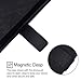 SptPofp for Googe Pixel 9 / Googe Pixel 9 Pro 5G Case Leather Wallet, Flip Folio Cover PU Leather Kickstand Card Slots Holder Magnetic Clasp Shockproof Protective Phone Case for Women Men,Black