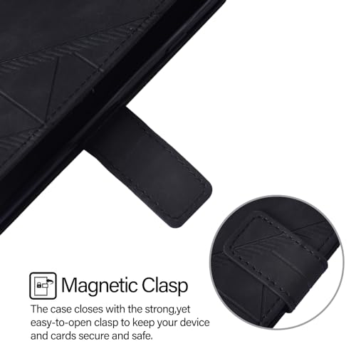 SIYOPINPFY Leather Case Compatible with Motorola Moto G34, Genuine Leather Wallet Case/Cover with Card Holder and Kickstand - Image 4