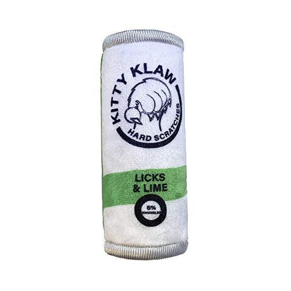 Huxley & kent cat toy | kitty klaw licks & lime | nappy hour strong catnip filled cat toy | soft plush kitty toy with catnip and crinkle | kittybelles
