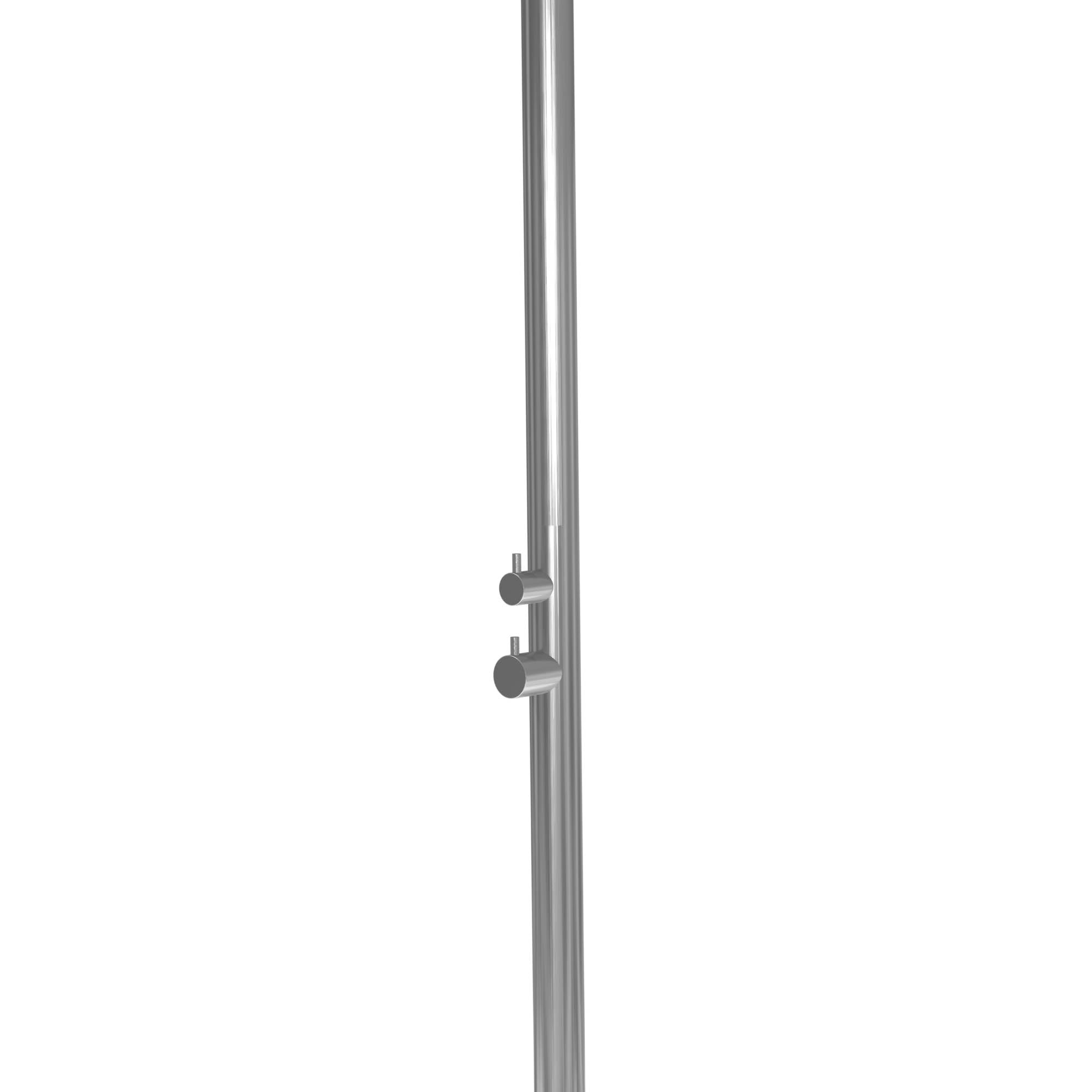 Four & More Designerski prysznic ogrodowy/prysznic na zewnątrz/prysznic basenowy/deszczownica/kolumna prysznicowa/prysznic ze szczotkowanej stali nierdzewnej 316, model "Waikikiki"