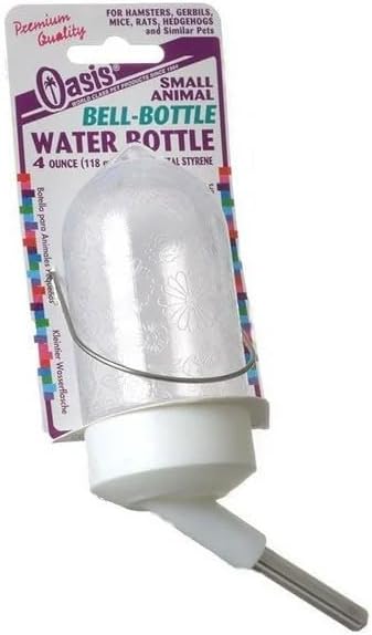 Oasis Bell-Bottle Water Bottle for Small Animals 4 oz - Pack of 3