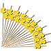 PuTwo Toothpicks 100 Counts Picks Handmade Natural Bamboo Cocktail Sticks, Yellow Ducks
