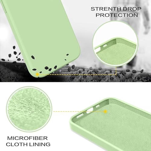 Image of DIZORO Liquid Silicone Soft Back Cover Case Designed for Samsung Galaxy M51 (Matcha Green)