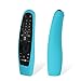 [2-Pack] Protective Remote Case for LG AN-MR600 / LG AN-MR650 / LG AN-MR18BA Magic Remote, Akwox Shockproof Washable Silicone Cover Case Holder for LG 3D Smart TV Magic Remote with Lanyard (Blue)