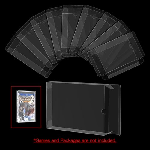 Image of 10 Pcs Clear Transparent Game Card Storage Protection Display Box Protector Compatible with PSP /Playstation Portable CIB Cartridge