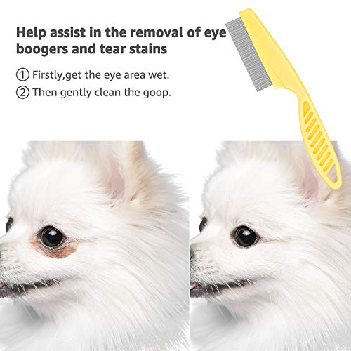 BENSEAO Flea Comb for Cats Dog Comb Lice Comb Metal Teeth Durable Tear Stain Dog Combs Remove Float Hair Combing Tangled⦠- Image 5