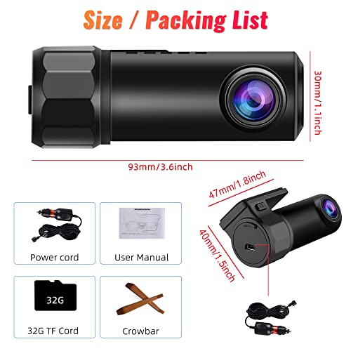 Dash Cam WiFi Telecamera per Auto Full HD 1080P