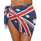 Suhoaziia Australian Flag Women Swimsuit Cover up Sarong Skirt Sexy Bikini Wraps 2025 Summer Beach Chiffon Bathing Swimwear Pareo Wrap for...